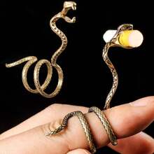 1PC Metal Serpentine Cigarette Holder, Snake-Shaped Cigarette Holder, An Excellent Choice For A Gift. - Multicolor - View 1
