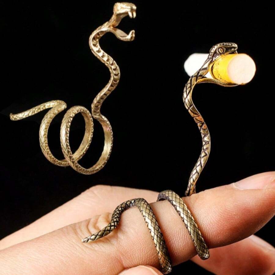 1PC Metal Serpentine Cigarette Holder, Snake-Shaped Cigarette Holder, An Excellent Choice For A Gift. - Multicolor - View 1