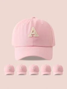 1pc Women & Men Letter Printed Washed Baseball Cap, Sun Hat Suitable For Outdoor Activities And Daily Wear, Sun Protection - Pink - View 12