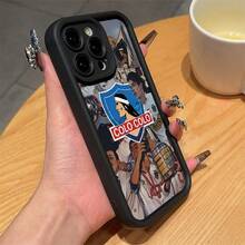 1件 Corocoro Team Logo 創意手機殼，相容 Apple 17 16 15 14 13 12 11 Pro Max X XR XSMAX 8 7 Plus，防摔磨砂背蓋 - 彩色 - 查看 2