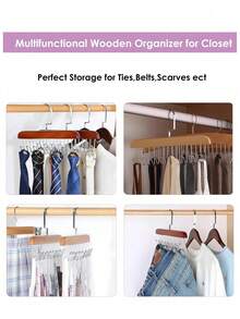 1/3pcs Multi-Function Storage Hanging Rack, Multi-Hook Design, Can Store Various Clothing And Bags, Suitable For Home Storage, Clothing Stores And Department Store Product Display - Multicolor - View 4