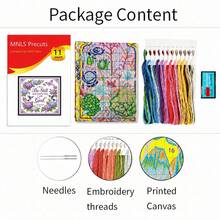 1pc Aesthetic Vintage Hydrangea Hummingbird Butterfly Cross Stitch Material Kit 11CT Square Beginner Printed Embroidery Set Exquisite Artistic Handmade DIY Living Room Study Wall Home Decor Hanging Painting - Multicolor - View 14