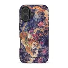 VESPOP Y2K 雙層防震手機殼，亮面設計，鮮豔色彩，適用於 iPhone 17/16/15/14/13 Pro Max、Galaxy S26/S25/S24 Ultra、Pixel 10/9/8 Pro，復古中國虎紋 - 混合色3 - 查看 6