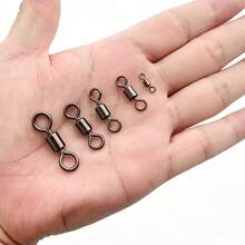 100/20pcs Stainless Steel Barrel Swivels For Saltwater And Freshwater Fishing - American-style Swivel Ring - View 5