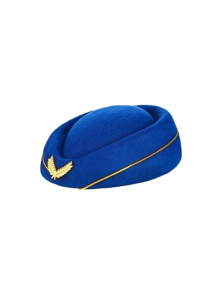 3-Piece Flight Attendant Uniform Accessories Set - Includes Aviation-Themed Uniform Hat, Scarf And Brooch, Suitable For Cosplay, Theme Party, Costume Party, Stage Performance And Flight Attendant Dress-Up - Multicolor - View 8