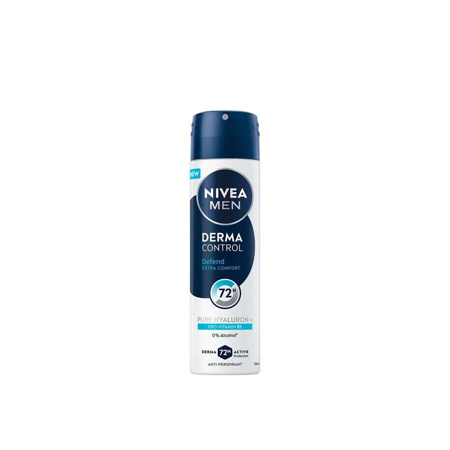 NIVEA نيفيا للرجال ديرما كنترول 72 ساعة حماية مضاد للتعرق - رذاذ 150 مل - مزيل عرق، حماية لمدة 72 ساعة - روائح متعددة - مشاهدة 1