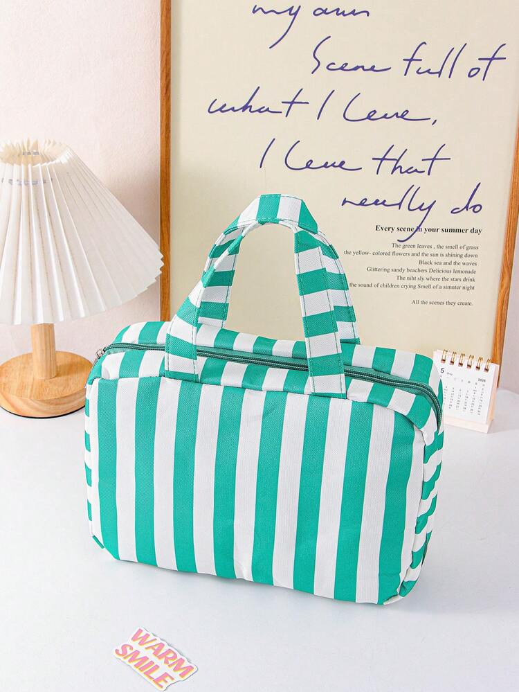 Multi-Functional 4-Fold Hanging Toiletry & Makeup Bag, Large Capacity Travel Cosmetic Organizer With Hook, Portable Wash Bag For Business & Daily Use Solid Color Gingham Hanging Travel Toiletry Bag, Foldable 4-Layer Toiletry Bag - View 18