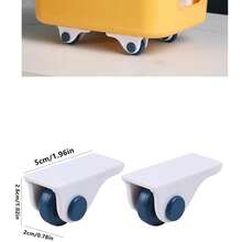 4pcs/Set School & Home Use Adhesive Swivel Casters - Easy To Install Universal Wheels, Suitable For Storage And Transport - A - View 4