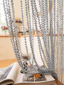 1pc Spiral Twisted Rope Design Decorative Door Curtain Room Divider Curtain For Living Room Bedroom Kitchen - 1PC - View 3