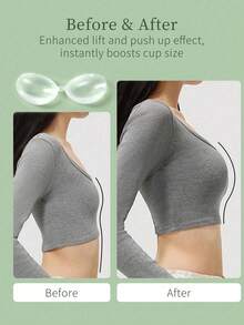 1 Seamless Silicone Bra (30 Nipple Covers Included With Purchase),Helps To Support And Shape The Underarm Area, Suitable For Various Revealing Outfits - Multicolor - View 5