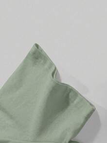 Women's T-Shirt In Pure Cotton With A Crew Neck, Solid Basic Style, Ideal For Everyday Summer Wear - 橄欖綠 - 查看 6