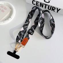 尼龍手機掛繩，通用斜跨背帶，時尚蝴蝶與愛心圖案，防丟掛繩，適合母親、家人、朋友的生日與節日禮物，手機吊飾，手機鍊 - 頸繩 - 查看 21