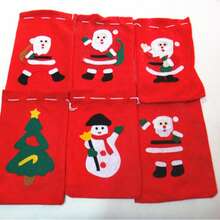 Holiday Party Gift Bags Storage Bags Christmas Elements Holiday Storage Candy Bags Gift Bags Santa Claus Backpack Non-Woven Fabric Gift Bags - Multicolor - View 10