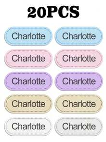 Custom Back To School Stiker Label Baju DTF NamaAnak Karakter Laki Laki Perempuan - Multicolor - View 8