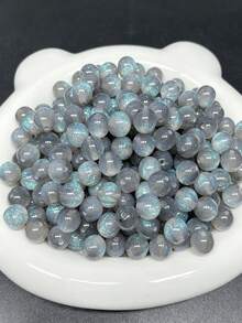 30pcs 8mm Starry Glitter Acrylic Resin Straight Hole Round Beads DIY Beading Handmade Craft Materials Phone Chain Keychain Decorative Beads - Starry Glitter - 30pcs - View 6