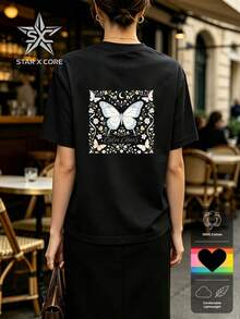 Women T-Shirts - 黑色 - 查看 4