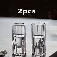 2pcs/6pcs/12pcs Star Crystal Glass Cups, 1oz Capacity (Please Pay Attention To Size And Capacity When Purchasing), Featuring Geometric Star Pattern Design, Smooth And Non-Slip Body, Perfect For Home Use, Reusable. These Cups Are An Ideal Choice For Quality Living-Both Practical And Festive Beverage Containers. - View 14