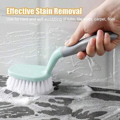 2pcs Multi-Angle Cleaning Brush Set, Stain Scrub Brush With Multiple Color Choices, Fit Toilet Bathroom Tile Tub Floor Washing, Back To School Dorm Use, Home Cleaning, Apartment Tidying And Daily Household Dirt