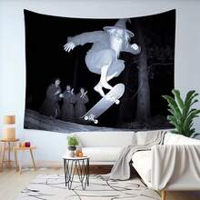 1pc Skateboarding Old For Man Tapestry - Cool Sports Wall Hanging For Bedroom, Living Room, Dorm Decor | Washable Polyester - Multicolor - View 2
