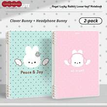 PINKUCUTE Angel Bunny A5/B5 Buku Catatan Perencana Lembar Lepas, Buku Catatan PR, Desain Sangat Menarik Gaya Korea, Untuk Siswa SMP dan SMA, Buku Sketsa Kosong, Perlengkapan Penting Semester Baru! - A - View 3