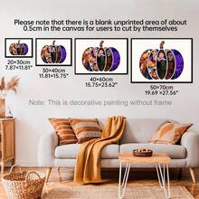 1pc Custom Halloween Customized Wall Art Gifts, Pumpkin Halloween Photo Collage Custom Poster For Room Gifts, Gifts For Halloween Lovers, Halloween Wall Art, Halloween House Decorations, Room Decor Aesthetic, Halloween Decor,Optional Frame. - Multicolor - View 5
