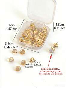 30/12pcs Silicone Anti-Loss Earring Backs, Fashionable Daily Wear Secure Earring Backs, Suitable For Heavy Earrings, Invisible Lift - Copper Ring Hamburger Earplugs - View 3