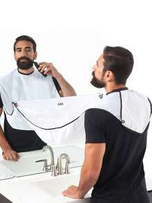 1pc Practical Thoughtful Men's Gift: Beard Shaving Apron Bib Trimmer Holder, Adult Bib, Men's Shaving Cloth, Bathroom Accessory, Adult Beard Apron, Valentine's Day Gift, Men's Gift - Multi-color - View 11