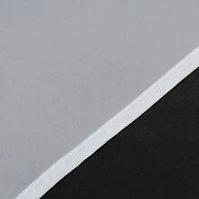 White Lightweight Sheer Window Curtain, Solid Design, 45*120cm, Single Piece - White - View 6