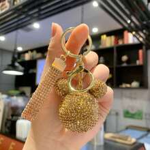 Disney 1pc Full Rhinestone 3D Mickey Mouse Head Diamond Rope Keychain, Cute Shiny Diamond Girl Bag Exquisite Pendant - View 17