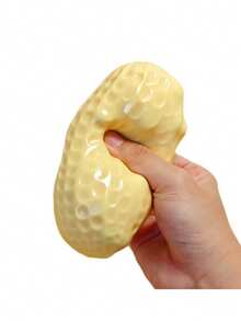 Juguete antiestrés de cacahuete realista para apretar, juguete de comida para aliviar el estrés, dispositivo antiestrés de cacahuete con rebote lento para apretar - Multicolor - Ver 2