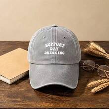 1pc Gothic-Style Casual Washed Men Hat,Letters Printing, Unisex Fashion, Provides Shade & Sun Protection, Perfect For Outdoor Activities. - Multicolor - View 13