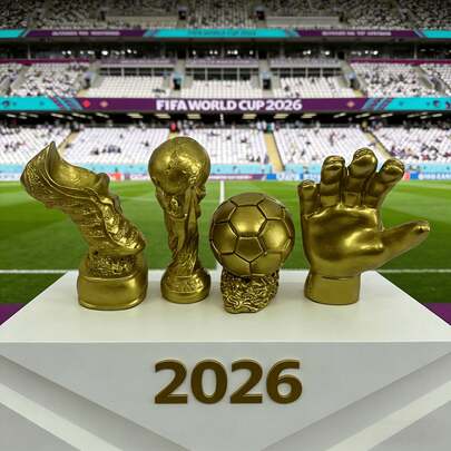 2026 FIFA Weltmeisterschaft kleine Figur Dekoration, geeignet für Torhüter und Spieler, Sporttrophäen Dekoration, monatlicher bester Torhüter, Heimdekoration, kann als Geburtstagsgeschenk für Freunde verwendet werden, Fußball Gedenkstück