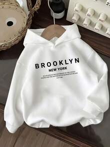 3pcs-Tween Boy 3 Pieces Set Fun Print Pullover Sweatshirt, Warm And Comfortable Thermal-Lined Pullover Pullover Sweatshirt For Autumn/Winter - Black - View 4