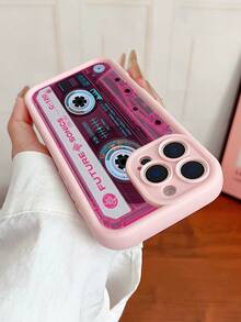 1 buah Casing Ponsel Anti Jatuh dengan Pola Lukisan Pita Magnetik Warna Pink, Kompatibel dengan iPhone 13/16/15/14/13/12/11/Pro/ProMax/X/XR/XS/7/8/PLUS / - Berwarna merah muda - View 3