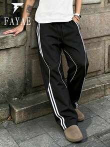 Men's Autumn Fashion Outdoor Sports Casual Multi-Pocket Long Pants, Minimalist Daily Commute Straight Leg - Black - View 5