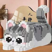 1000PCS Cute Cat Tissue Box Building Blocks Toy, Multi-Functional Building Blocks, Both Decorative Item And Tissue Box, 3D Puzzle Building Blocks Toy, Small Particle Handmade DIY Puzzle Ornament Living Room Decoration, Ideal Gift For Thanksgiving, Christmas, Halloween And Birthday - Multicolor - View 11