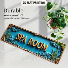 Desain Datar 2D, Papan Dekoratif Mewah Bertuliskan "Ruang SPA", Cocok untuk Dekorasi di Bar, Restoran, Teras, Kafe, dan Tempat Lainnya. Bentuk Datar 2D, Sangat Sesuai dengan Kebutuhan Dekorasi Interior (Gaya Acak) - A - View 4