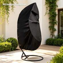 Weather-Resistant Egg Chair Cover, Outdoor Garden Terrace Hanging Swing Egg Chair Protective Cover, Furniture Cover - Dustproof Eggshell Rain Cover - View 4