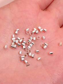 500/1000/2000pcs 2mm Spacer Beads, Durable And Versatile, Suitable For DIY Necklace And Bracelet Jewelry Making, High-Quality Accessories, Easily Create Exquisite Works (White/Gold/Silver) - Positioning Bead - View 5