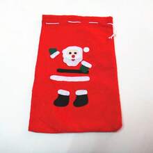 Holiday Party Gift Bags Storage Bags Christmas Elements Holiday Storage Candy Bags Gift Bags Santa Claus Backpack Non-Woven Fabric Gift Bags - Multicolor - View 7