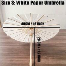 1. White Paper Umbrella DIY Wedding Decoration Painting And Photography Prop - Multicolor - View 13