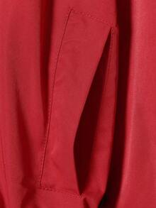 Women's Solid Color Casual Versatile Daily Long Sleeve Jacket - Red - View 9