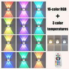 1/2 قطعة مصباح حائط RGB، إضاءة علوية وسفلية، مصباح ليلي LED، مصباح جانبي للسرير، مصباح كشاف ذكي بحساس، مصدر إضاءة متعدد قابل للشحن 16 لون RGB + 3 درجات حرارة لونية، مصباح حائط بحساس مغناطيسي داخلي لديكور المنزل، 1200mAh - A - مشاهدة 5