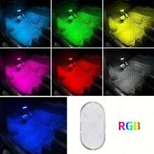 LED Touch Light, Wireless Mini Car Interior Light, Roof/Roof Reading Light, Door Sill Light, Storage Box Light, USB Rechargeable - Multicolor - View 3