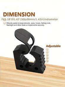 2pcs Quick Clamp Fixture, Synthetic Rubber Installation Tool & Equipment Rubber Clamp, Suitable For Off-Road Vehicle, ATV, UTV, Truck Accessories, Tool Storage Clip, Outdoor Shovel Storage Rack - Multicolor - View 2