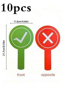 Joivida 30/20/10/6-Pack Double-Sided Handheld Answer Cards, "Correct" And "Incorrect" Signage, Handheld Voting Boards, Answer Boards, Suitable For Classroom Interactive Teaching Props, Etc. - Multicolor - View 13