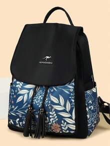 Vintage Women's Oxford Cloth Backpack Handbag Designer Style Large Capacity School Bag 2024 New High Quality - Black - View 2