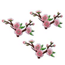 3/9入刺繡櫻花貼布 粉色花朵燙貼補丁，適用衣物、包包、夾克，DIY縫製花卉貼花貼紙，服飾裝飾修補用 - 梅花 - 查看 13