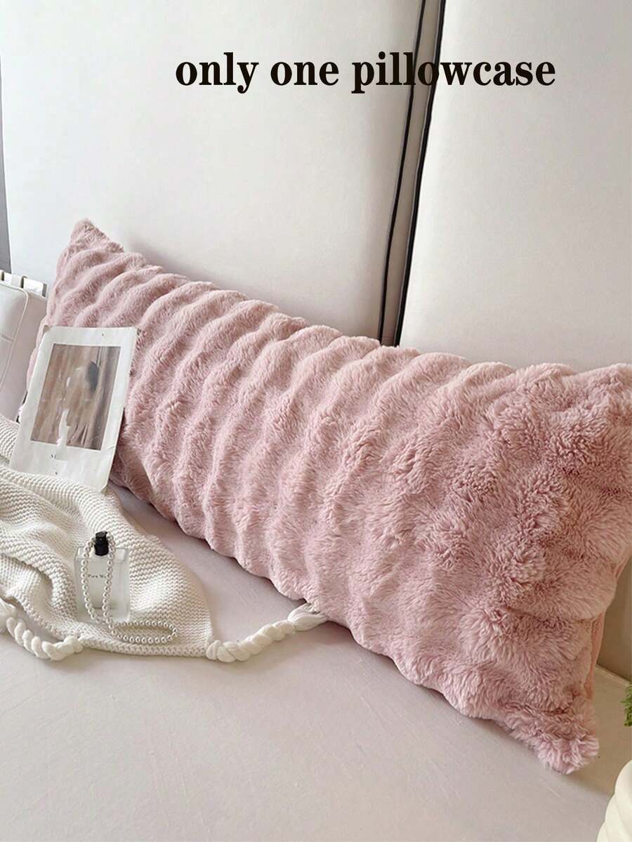 1 pieza Funda de almohada de peluche con burbujas de largo Body sin relleno, lavable a máquina, color rosa JCRA - Rosa Roja - Ver 1
