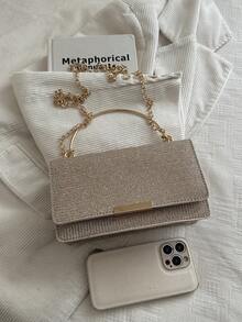 Bolso de mano de lentejuelas de moda (color de costura aleatorio) - Dorado - Ver 8
